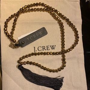 J. Crew bead and tassel necklace. New.